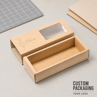 Boîte cadeau rigide personnalisée avec impression pour bijoux, cosmétiques, bougies – Boîte à fenêtre haut et bas en papier naturel – Solution d'emballage de détail
