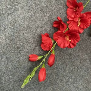 <span class=keywords><strong>LO</strong></span>-70 Gladiolo Artificial al por Mayor de 78 cm, Lirio Espada con 5 Flores, Tallo Único, Flor Artificial Realista para Decoración de Bodas - Product Image 4