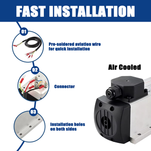 Zhong Hua Jiang 2.2KW ER20 Cuadrado 110V/220V Kit de Motor de Husillo CNC Refrigerado por Aire MAX 24000 RPM para Router y Grabado, Nueva Maquinaria CNC - Product Image 5