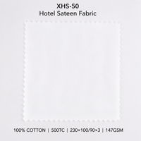 Ensemble de draps de lit en satin 100% coton de haute qualité 500TC 100S*80S 147GSM, linge de lit de luxe pour hôtel