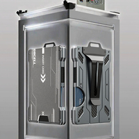 Portefeuille en métal en aluminium multifonctionnel mince pour hommes RFID bloquant la carte d'identité porte-monnaie porte-monnaie mode argent métal artisanat