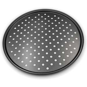 Bandeja para Hornear Pizza Antiadherente de Acero al Carbono, Perforada, Ecológica, de 11 Pulgadas y 1.5 cm de Profundidad, para Accesorios de Cocina - Product Image 1