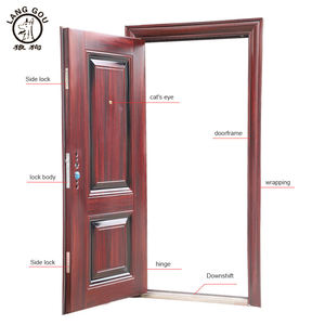 <span class=keywords><strong>Puerta</strong></span> Metálica de Seguridad con Mirilla, Tamaño Personalizado, Fabricante Chino, para Hogar u Oficina - Product Image 6