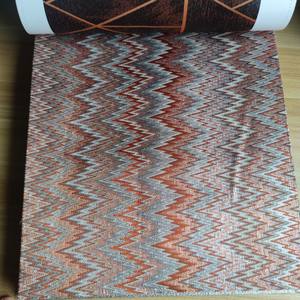 Cortinas textiles <span class=keywords><strong>de</strong></span> lujo <span class=keywords><strong>para</strong></span> el hogar, tela <span class=keywords><strong>de</strong></span> tapicería interior rojo-naranja y tela <span class=keywords><strong>de</strong></span> cortinas con patrón <span class=keywords><strong>de</strong></span> <span class=keywords><strong>hilo</strong></span> dorado plateado - Product Image 2