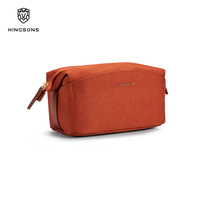 Sac cosmétique résistant à l'eau Kingsons 3L, fermeture éclair en métal, trousse de maquillage portable pour femmes