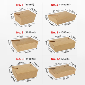 Sumkoka BPI Fast Food Packaging Disposable Kraft Brown Paper <strong>Boxes</strong> Lunch Container for Sushi Take Away Eco-Friendly Convenient - Product Image 3