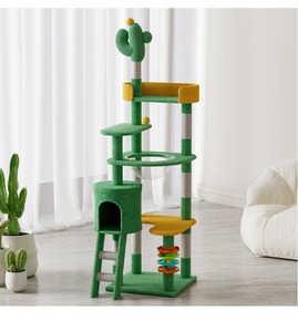 Wholesale Luxury Halloween Adjustable Height Large <strong>Cat</strong> Tree Wood Material 4-Level Steady Scratch-Resistant <strong>Cat</strong> <strong>Climbing</strong> <strong>Frame</strong> - Product Image 1