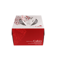 Boîte alimentaire rectangulaire sur mesure pour mariage, emballage de gâteau avec fenêtre en PVC, vente en gros