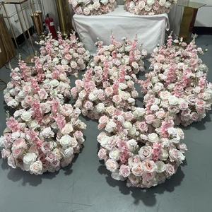 Ofertas Relámpago GreenLife: Centros de Mesa de Flores de Seda de 60 cm con Rosas Blancas y Rosas para Decoración de Restaurantes - Product Image 6