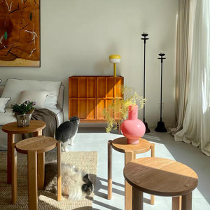 Vintage Solid Wood <b>Sideboard</b> 5 Compartments <b>Storage</b> Living Room Cabinet - Product Image 4