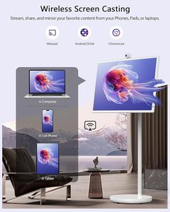 Smart Screen >55 pouces LED UHD 120Hz TV tactile portable avec miroir sans fil couleur noire haut-parleur intégré Android pour - Product Image 6