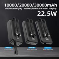 Batterie externe TDX 20W/15W à charge rapide avec affichage numérique, 20000mAh, batterie Li-Polymère, ports USB et support de protection pour extérieur