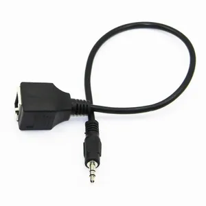 3.5mm Male Jack TRS Audio Cable To RJ45 Socket Ethernet Adapter Wire