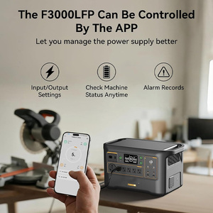 Outdoor Car Compatible 3600W 3072Wh LiFePO4 Portable Power Station F3000LFP with Pure Sine Wave Inverter High Power Generator - Product Image 6