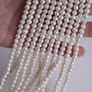 Vente directe d'origine : Perles rondes d'eau douce naturelles de 5-6 mm, perles semi-finies AK, disponibilité en gros - Product Image 4