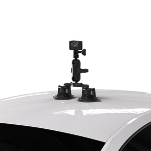 Actualizado Heavy Duty Twist Lock 25mm Ball Rotating Dashboard Mount RAM Phone Holder Base de doble ventosa triple - Product Image 4