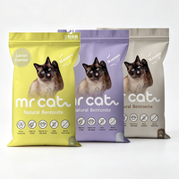 Sac d'emballage robuste pour litière pour chat, en nylon épaissi et feuille d'aluminium, résistant à l'humidité, fond plat, qualité alimentaire, pour supermarché