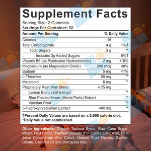 Gomitas de Magnesio SUNI OEM ODM de Marca Privada para un Sueño Profundo y Reparador, Suplemento con 5-HTP y <span class=keywords><strong>Melatonina</strong></span> para Hombres y Mujeres, Sueño Rápido - Product Image 2