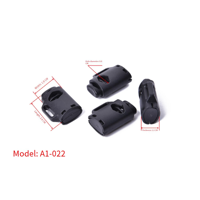 Verrou de cordon en plastique noir étanche de petite taille avec un diamètre de trou de 9 mm pour sacs à dos, sacs et équipements de plein air