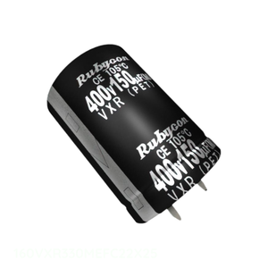 Condensateur traversant 330 µF en aluminium 330UF 20% 160V SNAP TH 160VXR330MEFC22X25 - Product Image 1