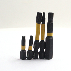 Embout Torx de sécurité anti-effraction <span class=keywords><strong>Star</strong></span> Driver, tige hexagonale 1/4 pouce, noir et or, long et court, T20 T25 T30 T35 - Product Image 4
