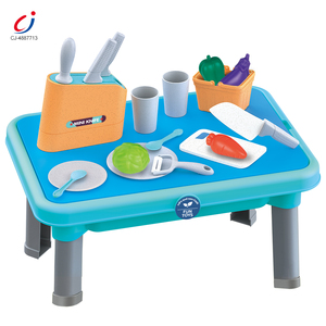 Ensemble de <span class=keywords><strong>cuisine</strong></span> d'imitation pour enfants Chengji, jouets éducatifs pour bébés filles, outils de découpe, accessoires de <span class=keywords><strong>cuisine</strong></span> et aliments - Product Image 1