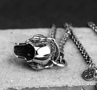 Collier pendentif en acier inoxydable, bijoux personnalisés, rock gothique, crâne, plaqué or 18 carats, plaqué or rose, chaîne à maillons, colliers punk