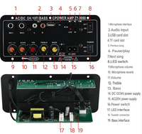 Carte d'amplificateur de puissance de classe D Fervit ZY-D9088 pour mini-enceintes domestiques et module audio stéréo HIFI pour téléviseurs intelligents