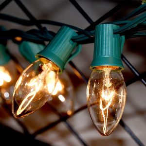 C7 C9 Bóng Đèn Spt-1 Ổ Cắm Dây E17 E12 <span class=keywords><strong>LED</strong></span> Giáng Sinh Ánh Sáng SPT-2 Ổ Cắm Spool Màu Xanh Lá Cây Ổ Cắm Dây Spool - Product Image 5