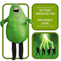 Uwowo — Costume gonflable de gaines verts, édition de la nouvelle mise à jour, Costume classique, ventilation de batterie