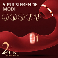 Vibrateur à succion pulsatoire à 10 vitesses, rechargeable par USB, étanche IPX6, stimulation vaginale, stimulation du clitoris, point G/clitoris