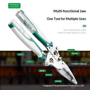 Key Plate Multi-function <b>Wire</b> Stripping Pliers Electricians Measuring Pen Insulated <b>Wire</b> Winding Manual Metal Industrial Grade - Product Image 4