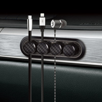 Organisateur de câbles magnétique pour voiture, clip adhésif réutilisable, hub de rangement de câbles de données, organisateur de bureau créatif, support de câbles - Cadeau