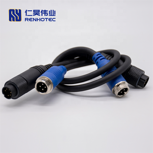 GX12 4-Pin Stecker auf Mini-DIN 4-Pin Buchse Doppelendiges Luftfahrt-Verlängerungsvideokabel 1M - Product Image 3