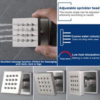 HOMEDEC Robinet de douche thermostatique moderne pour salle de bain, en laiton, cinq poignées, quatre voies, finition polie, jet de pluie, montage mural