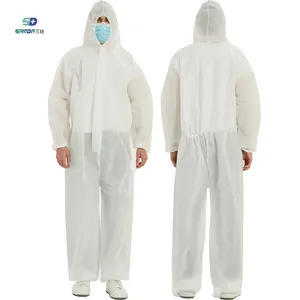SMS Nonwoven PPES Factory Overall Farm Overall Disposable Protective Coveralls