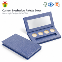 Boîte d'emballage personnalisée de luxe vide pour fards à paupières, palette magnétique, boîte en carton rigide pour cosmétiques, idéale pour les bases de maquillage pour les yeux
