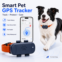 Localizador GPS GSM 4G LTE 3G/4G en Tiempo Real PET1 con Tarjeta SIM, Geocerca, Alarma, Registro de Rutas, Seguimiento de Actividad y Salud, Impermeable, Antipérdida