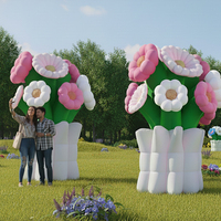 Ensemble de palmiers et de plantes tropicales gonflables à LED commerciaux Airvon pour la décoration de paysages de centres commerciaux, la création d'ambiance pour les événements publics