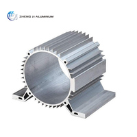 Boîtier de moteur en aluminium extrudé série 6000, à faible MOQ, personnalisé, anodisé et thermolaqué, avec ailettes