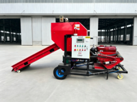 Machine d'emballage automatique de films étirables pour ensilage avec moteur et boîte de vitesses, faible bruit, pour l'emballage de balles de luzerne et de tiges de maïs, idéale pour les petites exploitations