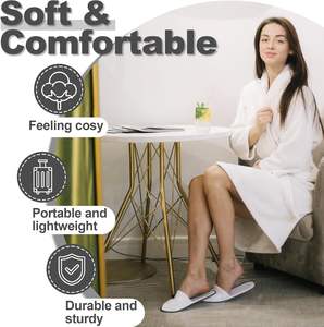 Pantuflas Desechables para Interiores, para Hombres y Mujeres, para Viajes, Spa, Salón, Hotel, Ligeras - Product Image 5