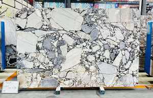 Modern Ocean Storm Marble Bookmatch Blue White Calacatta Blue Marble pour escaliers Indoor Kitchen Countertop Island - Product Image 4