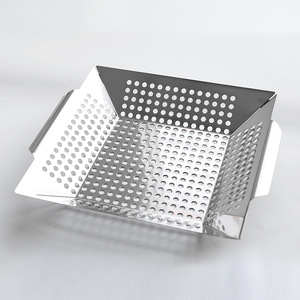 Canasta para Asar, Wok de Acero Inoxidable, Horno para Filetes, Vegetales, Sartén para Asar para Cocina de Camping - Product Image 6