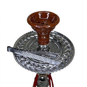Authentic Handcrafted Khalil Maamoon Hookah - Solid Brass Core Ice General <b>1</b>-Level 35 <b>Inch</b> (88.9 cm) Full Set - Product Image 5
