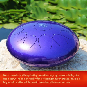Tambour en acier de 14 pouces à 15 tons, instrument de percussion de qualité supérieure pour la méditation, le yoga et le divertissement quotidien - Product Image 2