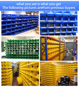 Contenedor de Almacenamiento con Frente Abierto, Caja de Plástico, Contenedores de Organización, Contenedores de Almacenamiento Apilables Sostenibles para Piezas de Herramientas de Almacén - Product Image 5