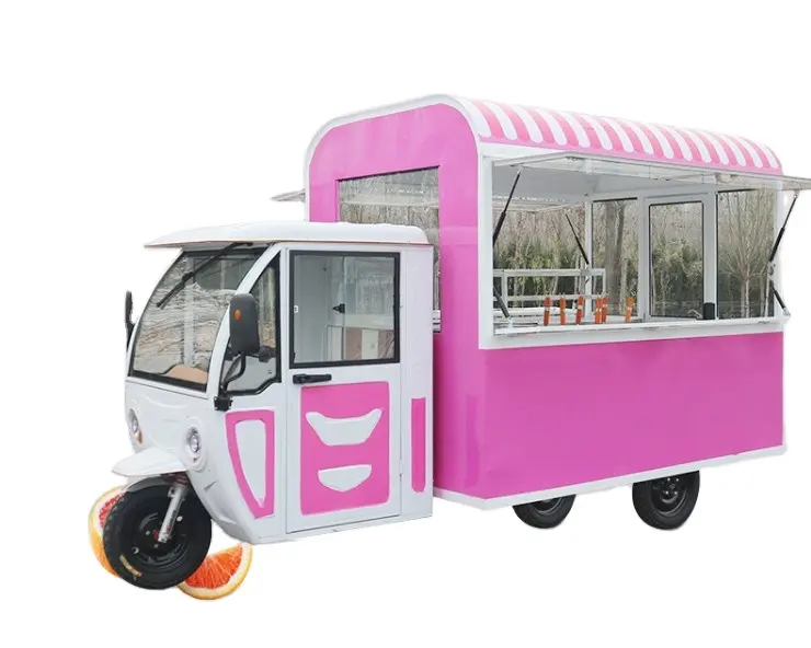 Özel sokak yemeği otomatlar mobil gıda kamyonu çekme mobil yiyecek arabası