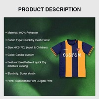 Maillot de Football Rétro à Bandes pour Homme Fournisseur, Maillot d'Équipe Enfant Personnalisé, Version Joueur, Chemises de Football, Uniforme de Football