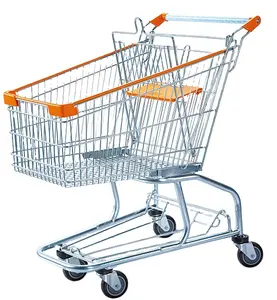 Heavy Duty Shopping Trolley For Super Market Grocery Shopping Cart